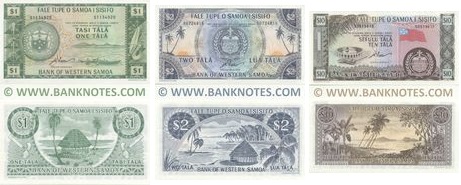 Western Samoa Set (3) of 1, 2, 10 Tala 1967 UNC