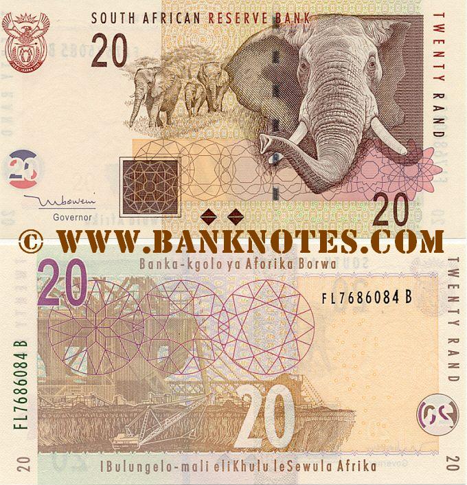 South Africa 20 Rand (2005) (FL76860xx B) UNC
