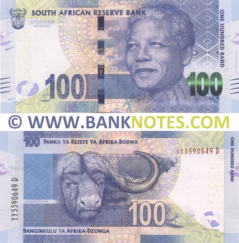 South Africa 100 Rand (2015) Sig: Kganyago (YY5590659 D) UNC