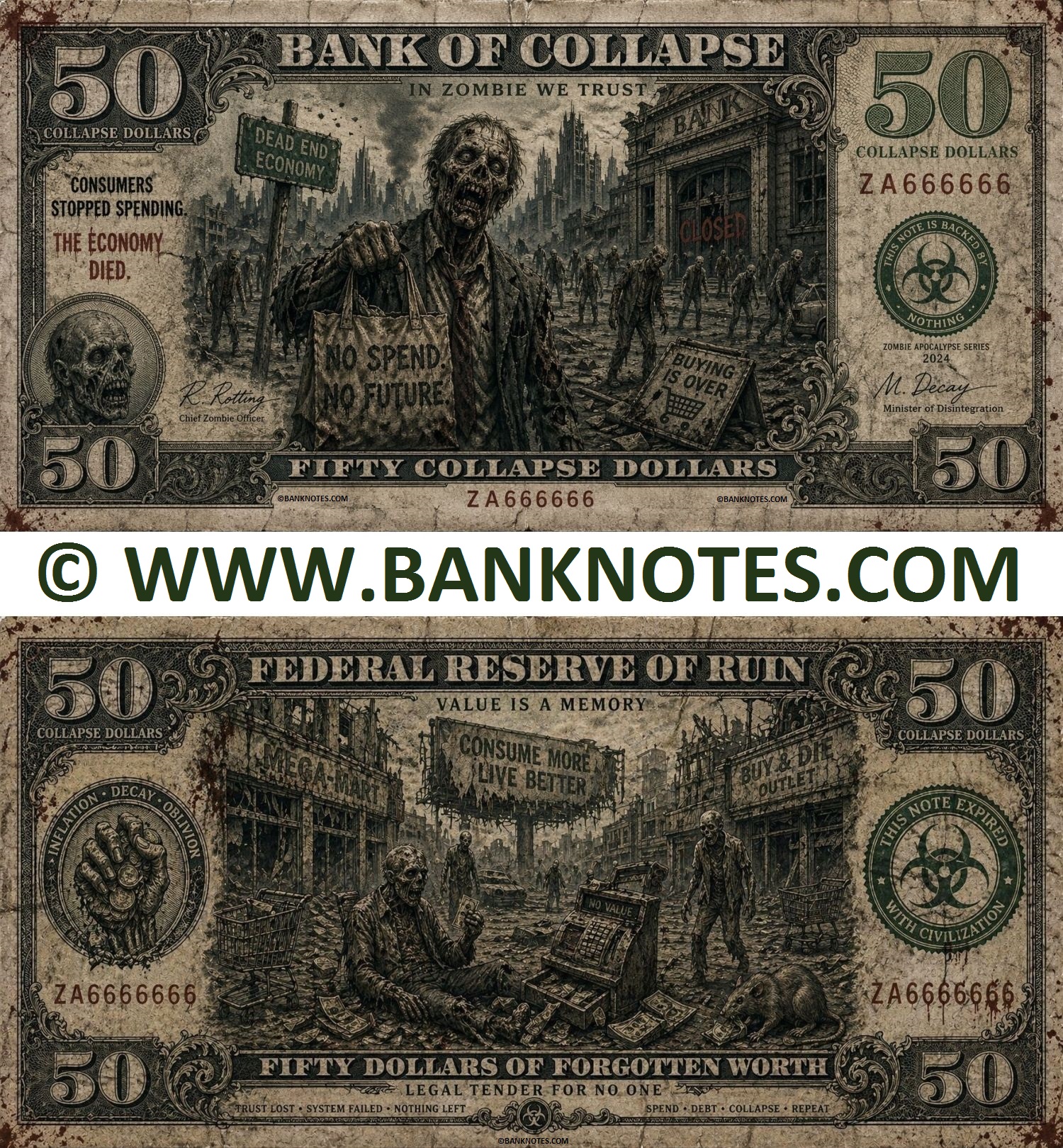 Bank of Collapse 50 Dollars 2024 (Private release)