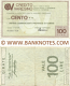 Italy Mini-Cheque 100 Lire 20.2.1978 (Credito Varesino, Varese) (816243301) (circulated) VF
