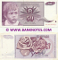 Yugoslavia 50 Dinara 1.6.1990 (Ser # varies) (circulated) VF