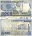 Madagascar 5000 Francs = 1000 Ariary (1988) (CA6285427) (circulated, ph) VF