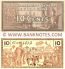 French Indo-China 10 Cents (1939) (Nº BD 425.320) (circulated) VF-XF