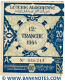 Algeria lottery half-ticket 100 Francs 1944 Serial # 086245 UNC