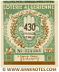 Algeria lottery 1/2 ticket 430 Francs 1950 Serial # 224265 UNC