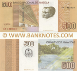 Angola 500 Kwanzas Oct. 2012 (KR 39129xx) UNC