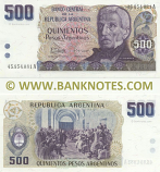 Argentina 500 Pesos Argentinos (1984) (45.854.0xxA) UNC