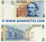Argentina 2 Pesos (2002) (378388xxL) UNC