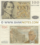 Belgium 100 Francs 19.6.1958 (11077.O.191/276913191) (circulated) VF