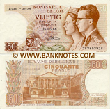 Belgium 50 Francs 16.5.1966 (ser#varies) (circulated) F-VF
