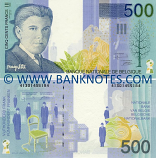Belgium 500 Francs (1998) (Sig. Bertholomé & Verplaetse)