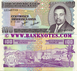 Burundi 100 Francs 1.10.2007 (LC548xxx) UNC