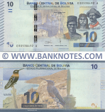 Bolivia 10 Bolivianos 2018 (030538xxx A) UNC