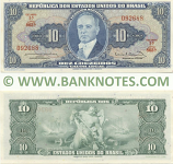 Brazil 10 Cruzeiros (1963) (803A/0926xx) UNC