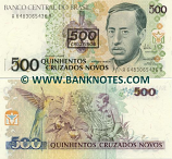 Brazil 500 Cruzeiros on 500 Cruzados Novos (1990) (A64830654xxA) UNC