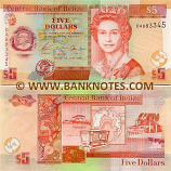 Belize 5 Dollars 2009 (DJ8995xx) UNC