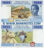 Cameroon 1000 Francs 2002 (2010) (4170085xx) UNC