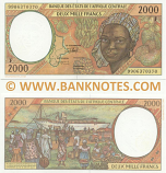 Central African Republic 2000 Francs 1999 (F 9906370370) UNC
