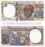 Chad 5000 Francs 1999 (P 9924916120) UNC
