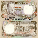 Colombia 2000 Pesos 1992 (609180xx) UNC