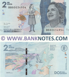 Colombia 2000 Pesos 24.7.2018 (BB800349xx) UNC