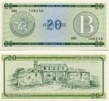 Cuba 20 Pesos (1985) (DD 10625x) UNC