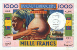 Djibouti 1000 Francs (1946) SPECIMEN UNC