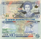 Dominica 10 Dollars (2000) (D691901D) UNC