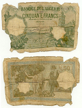 Algeria 50 Francs 4.1.1937 (K.1572/39284799) (heavily circulated) Fair