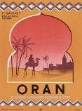 Algerian wine label "ORAN" UNC