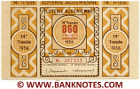 Algeria Lottery ticket 860 Francs 1956. Serial # 297333 XF
