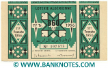 Algeria Lottery ticket 860 Francs 1956. Serial # 107573 XF