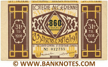 Algeria Lottery ticket 860 Francs 1956. Serial # 012733 XF