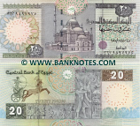 Egypt 20 Pounds 16.11.2004 (sig.21b) (134/miim 22057xx) UNC