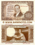 Spain 100 Pesetas 7.4.1953 (2C3891691) (circulated) VF-XF