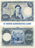 Spain 500 Pesetas 22.7.1954