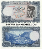 Spain 500 Pesetas 23.7.1971 (G1423009) (circulated) Fine