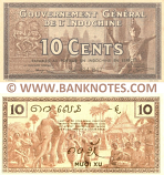 French Indo-China 10 Cents (1939) (Nº ZI 424.847) UNC
