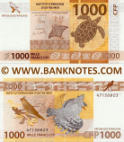 French Pacific Territories 1000 Francs (2014) (471xxxxx) UNC