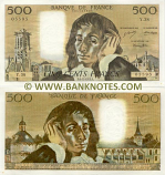 France 500 Francs 3.10.1991 (P.353/881447411) (lt. circulated) XF-AU