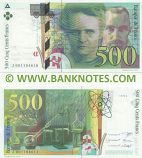 France 500 Francs 1994 (Q 024390366) (circulated) VF-XF