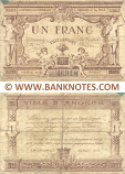 France 1 Franc 1915 (CC d'Angers) (O2/46918) (circulated) Fine