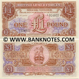 Great Britain 1 Pound (1956) Special voucher of the British Armed Forces (E/1 9809xx) UNC