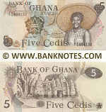 Ghana 5 Cedis 4.7.1977 (S/1 148413x) UNC