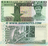 Ghana 20 Cedis 6.3.1982 (BA64207xx) UNC
