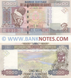 Guinea 5000 Francs 2012 (SE7324xx) UNC