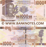 Guinea 1000 Francs 2015 (AY7321xx) UNC