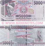 Guinea 5000 Francs 2015 (AB4822xx) UNC