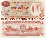 Guyana 1 Dollar (1989) (B/8 7388xx) (light stains) UNC
